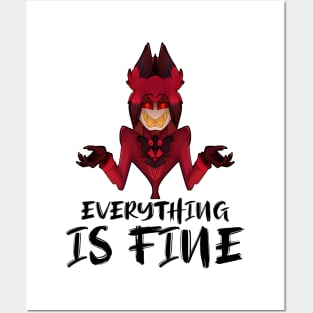 Everything Is Fine - Funny Hazbin Hotel Alastor Posters and Art